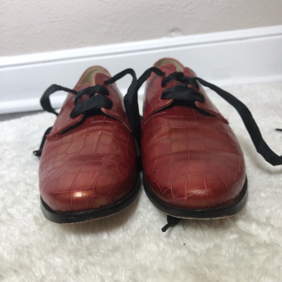 Cole Haan Red Metallic Breslyn Oxfords - Picture 3 of 8